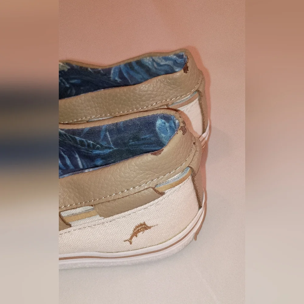 Tommy Bahama canvas leather